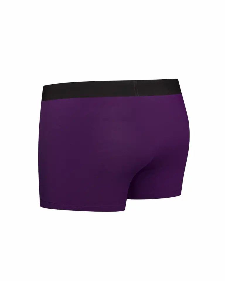 Чоловічі темно фіолетові боксери з бавовни - вид ззаду Intelligent Organism