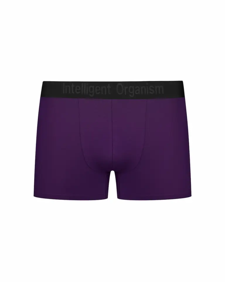Чоловічі темно сині боксери з бавовни - вид спереду - Intelligent Organism