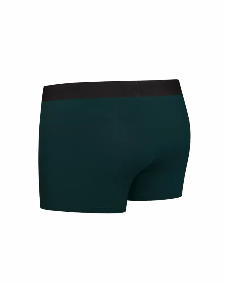 Чоловічі темно зелені боксери з бавовни - вид ззаду Intelligent Organism