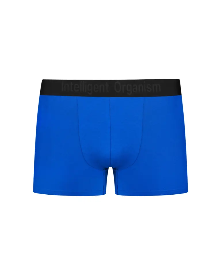 Чоловічі волошкові боксери з бавовни - вид спереду - Intelligent Organism