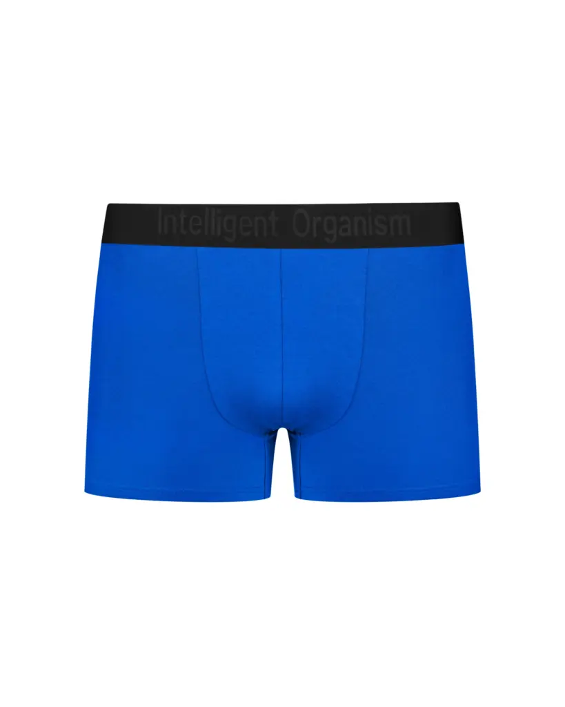 Чоловічі волошкові боксери з бавовни - вид спереду - Intelligent Organism