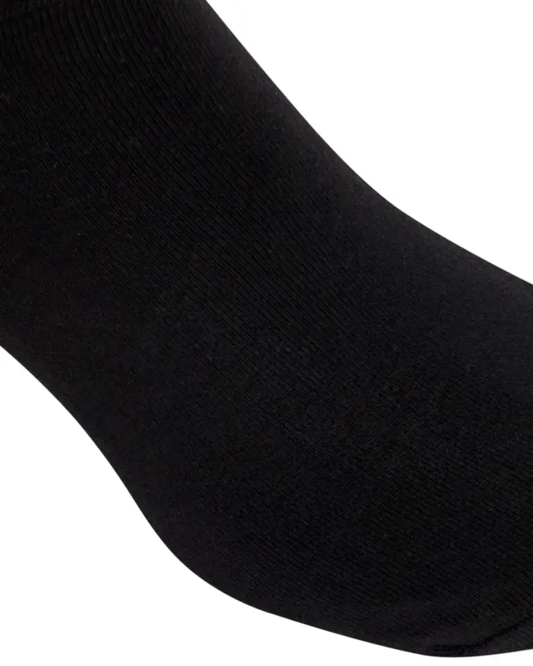 Текстура та деталі чорної короткої шкарпетки Intelligent Organism, набір 3пари білі та 3 пари чорні