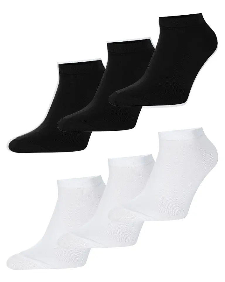 Набір з 3 пар білих та 3 пар чорних коротких шкарпеток Intelligent Organism