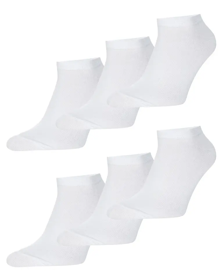 Набір з 6 пар білих коротких шкарпеток Intelligent Organism