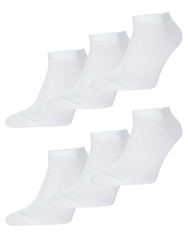 Набір з 6 пар білих коротких шкарпеток Intelligent Organism