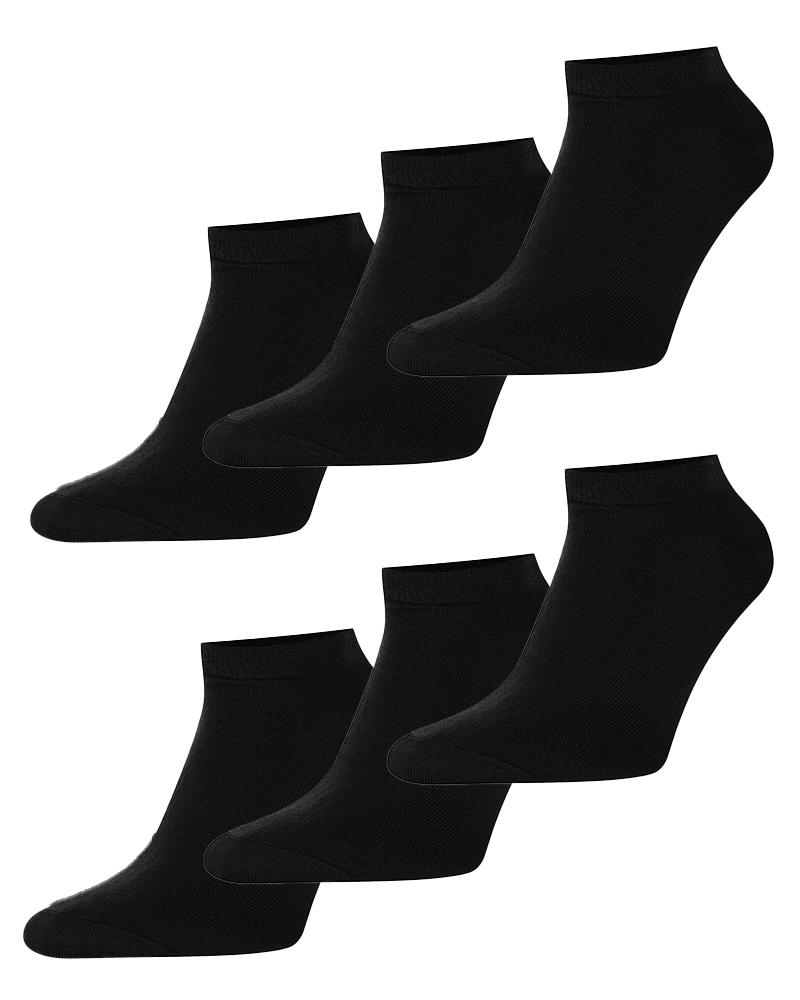 Набір з 6 пар чорних коротких шкарпеток Intelligent Organism