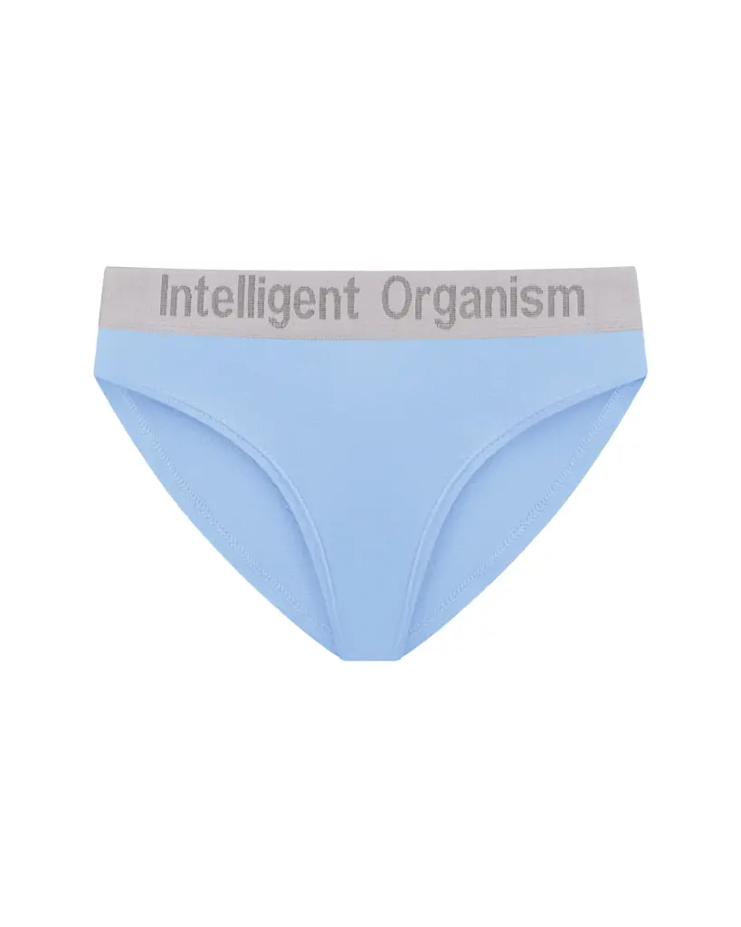 Жіночі блакитні сліпи з бавовни — вид спереду — Intelligent Organism