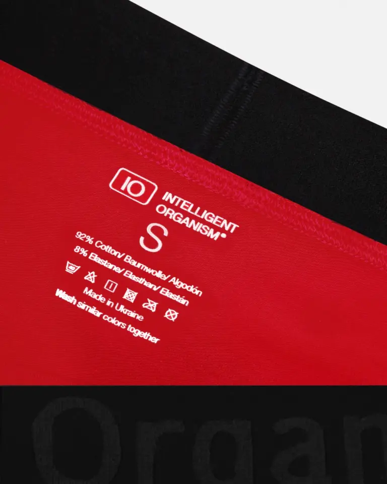 Жіночі червоні сліпи Intelligent Organism — внутрішній вигляд, термотрансферний друк