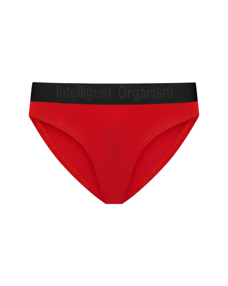 Жіночі червоні сліпи з бавовни — вид спереду — Intelligent Organism