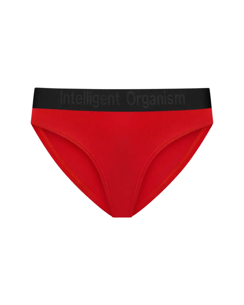 Жіночі червоні сліпи з бавовни — вид спереду — Intelligent Organism