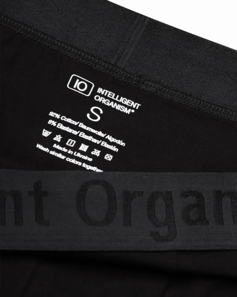 Жіночі чорні сліпи Intelligent Organism — внутрішній вигляд, термотрансферний друк