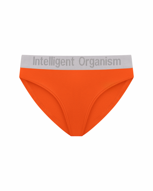 Жіночі помаранчеві сліпи з бавовни — вид спереду — Intelligent Organism