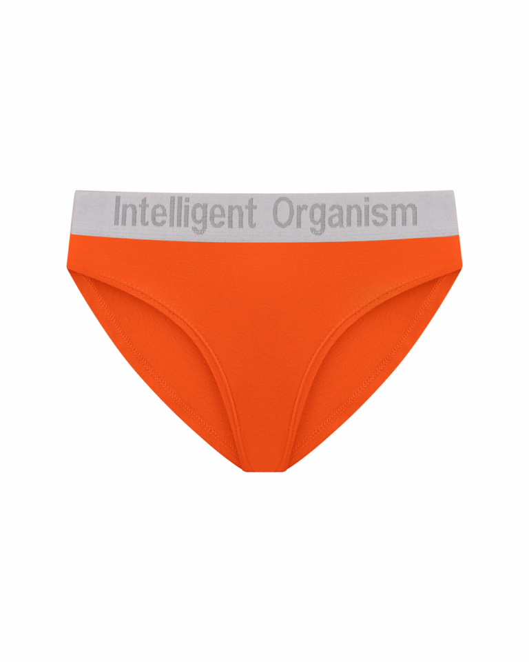 Жіночі помаранчеві сліпи з бавовни — вид спереду — Intelligent Organism