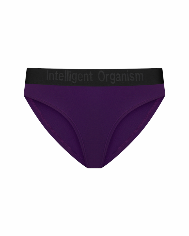 Жіночі темно-фіолетові сліпи з бавовни — вид спереду — Intelligent Organism