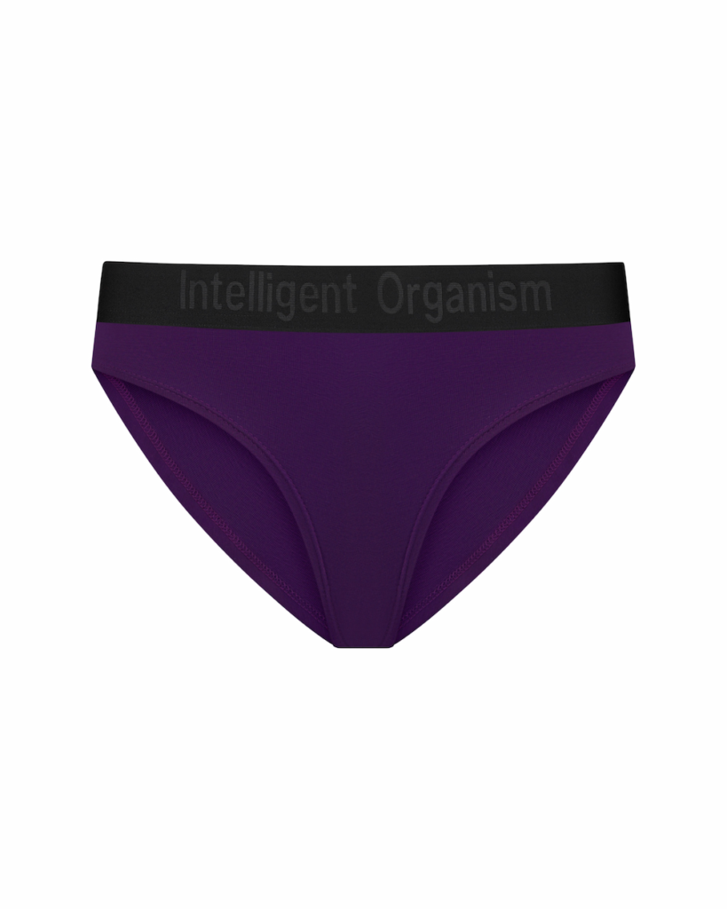 Жіночі темно-фіолетові сліпи з бавовни — вид спереду — Intelligent Organism