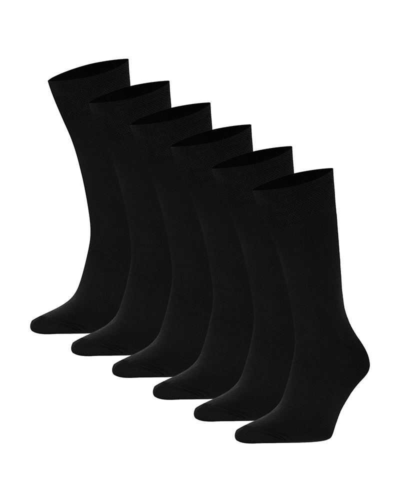 Шкарпетки Black Style — набір з 6 пар у чорному кольорі