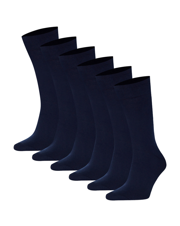 Шкарпетки Navy Style — набір з 6 пар у темно-синьому кольорі