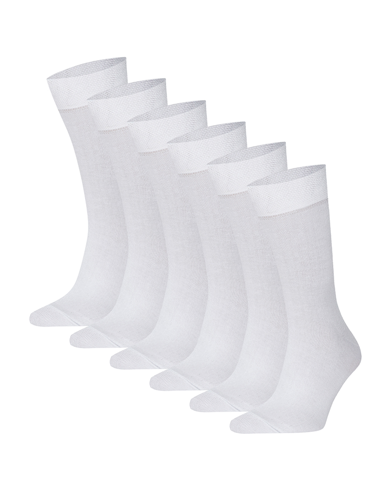 Шкарпетки White Style — набір з 6 пар у білому кольорі