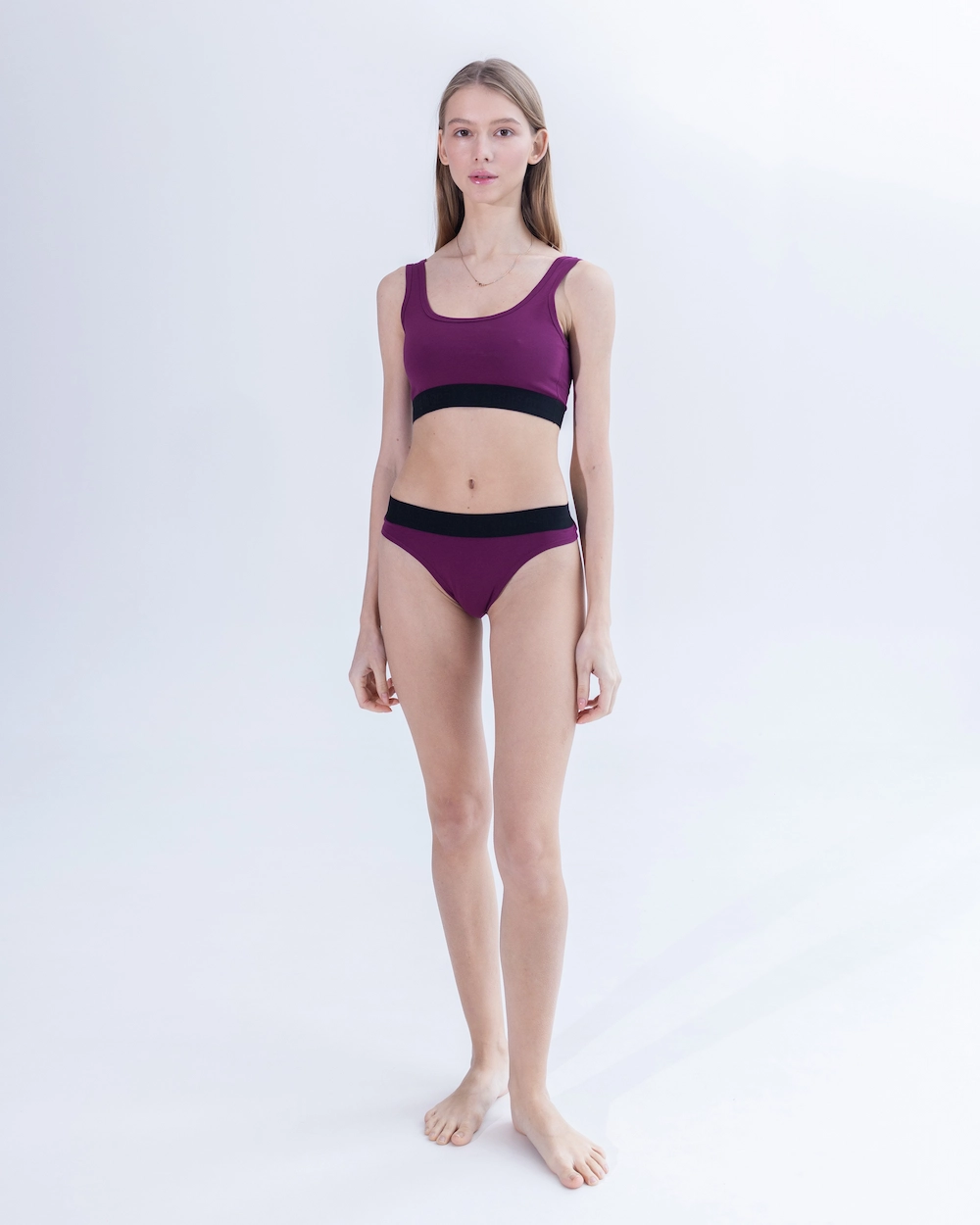 Produktbild Жіночі білі стрінги з бавовни